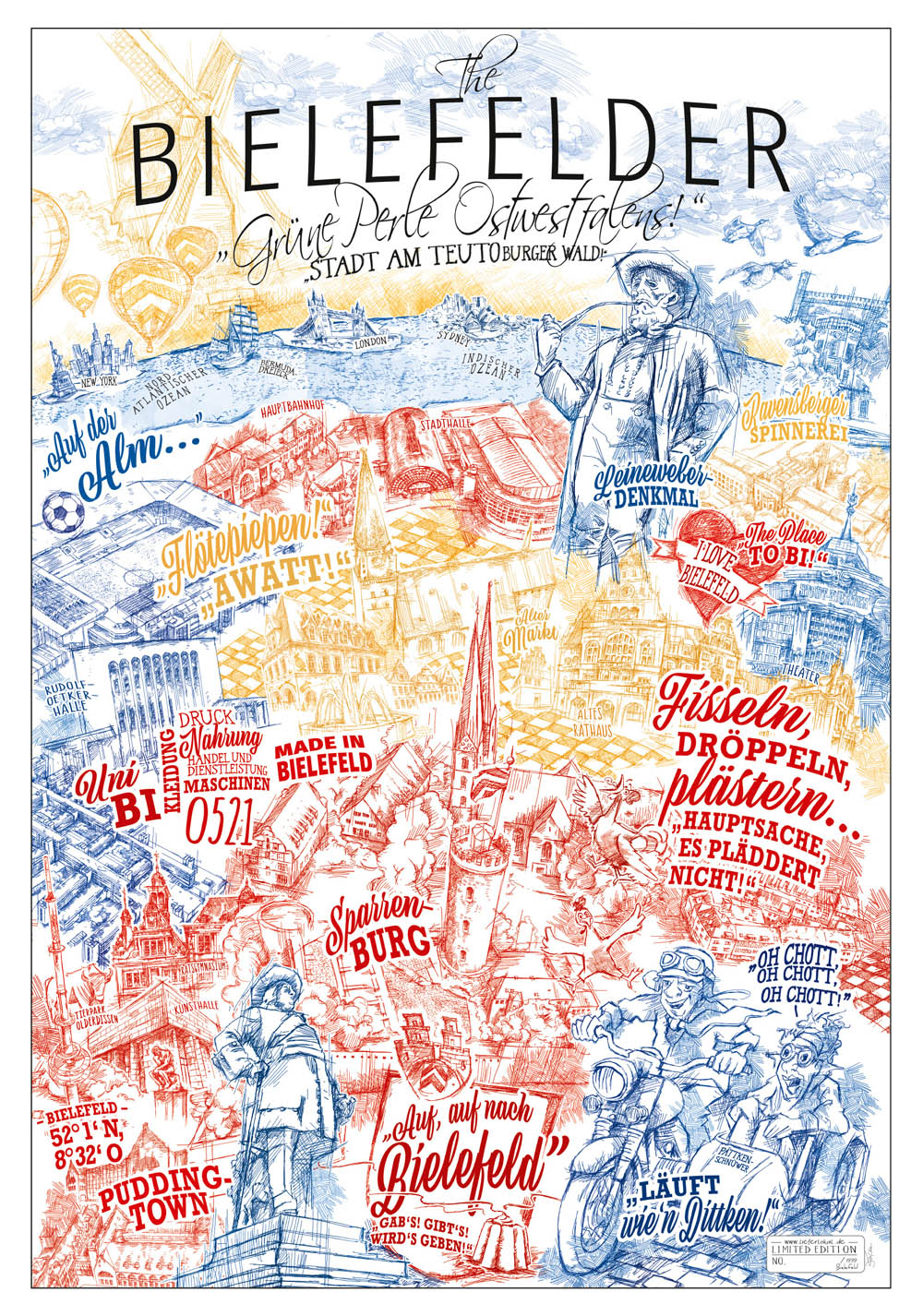 Bielefeld Poster The Bielefelder Unikat beim Lieferlokal kaufen