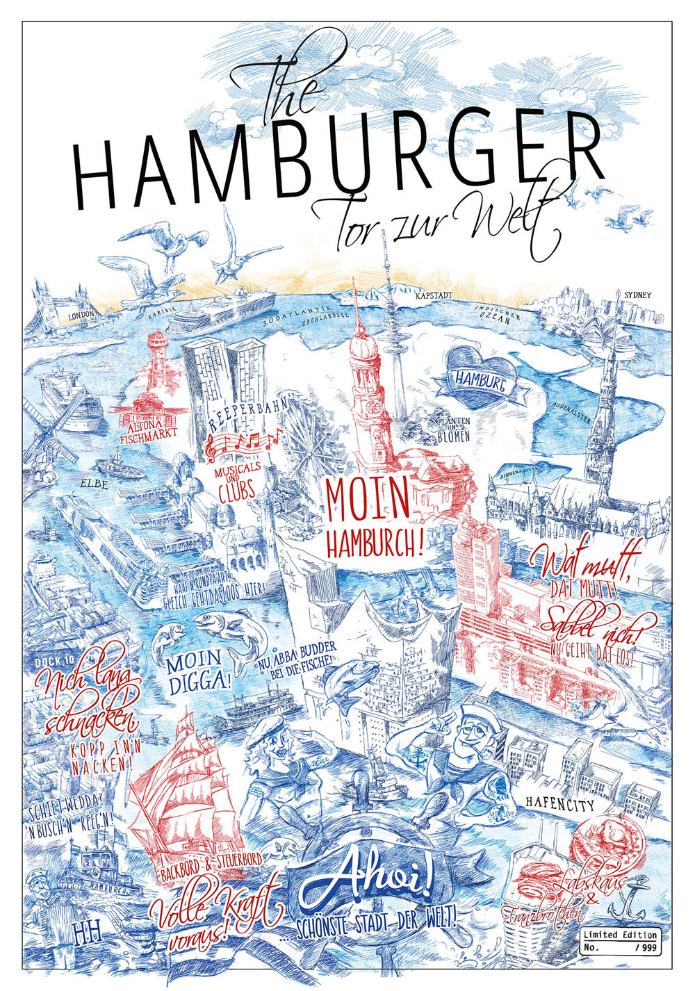 Hamburg Poster Lieferlokal