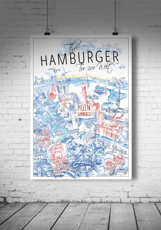 Hamburg Poster Lieferlokal