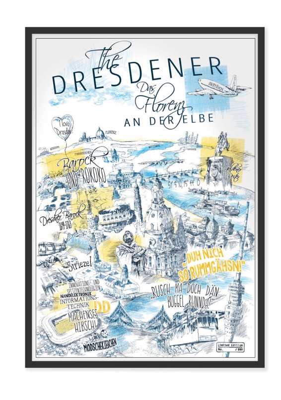 gezeichnet Poster Kunstdruck limitierter The von Dresden - - Dresdener Tacke Jörg